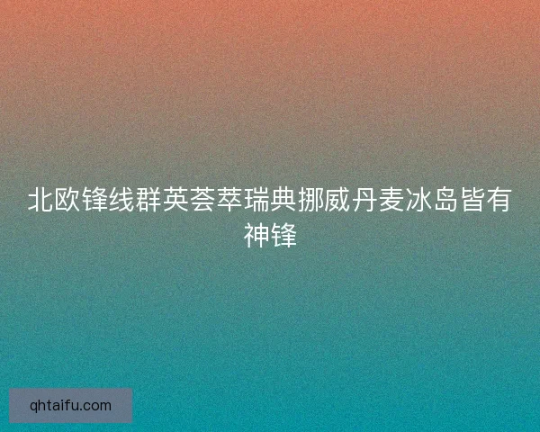 北欧锋线群英荟萃瑞典挪威丹麦冰岛皆有神锋